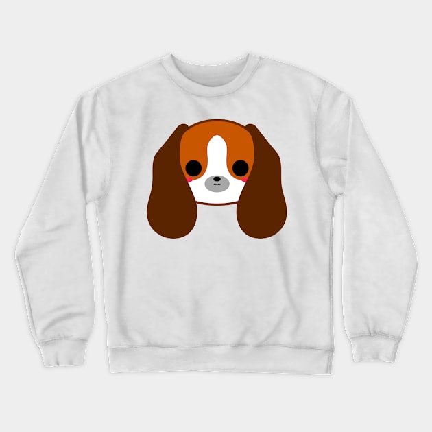 Cute Basset Dog Crewneck Sweatshirt by alien3287